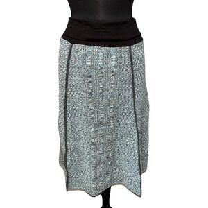 NEW Green 3 4 Panel A Line Skirt Size Medium Teal High Rise‎ USA MADE